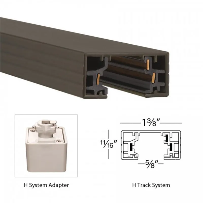 WAC HT4 4' H Track Single Circuit Track Section