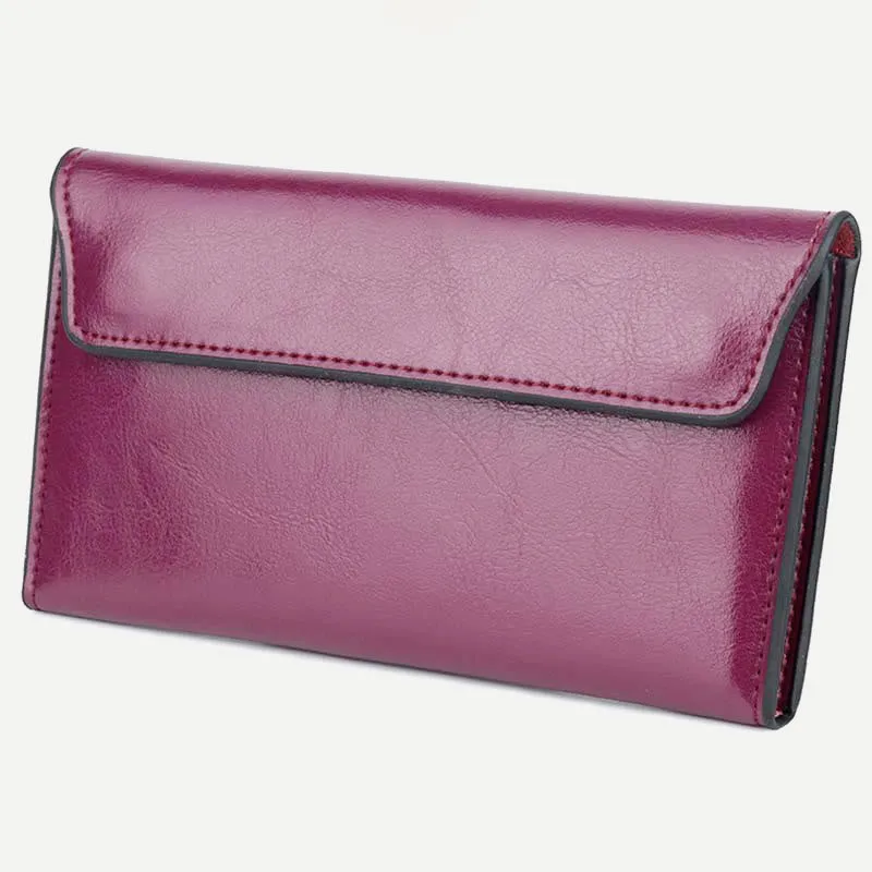 Wallet for Women Slim Multi-Function Minimalist Genuine Leather Handbag Purse