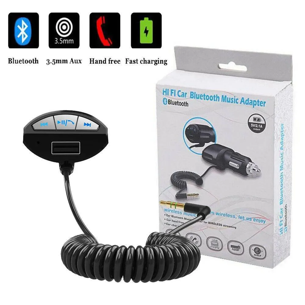 Wireless Bluetooth Audio Receiver Adapter For CAR AUX Audio Port Or Headphones