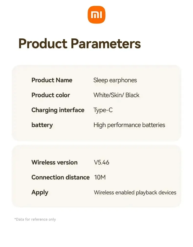 XIAOMI M72 New Sleeping Wireless Earbuds Mini Bluetooth5.4 Touch Cotrol In Ear Headphone comfortable Noise Reduction Headset