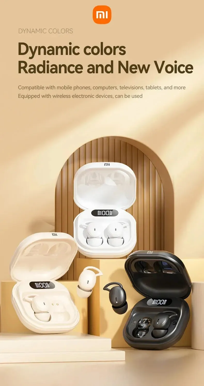 XIAOMI M72 New Sleeping Wireless Earbuds Mini Bluetooth5.4 Touch Cotrol In Ear Headphone comfortable Noise Reduction Headset