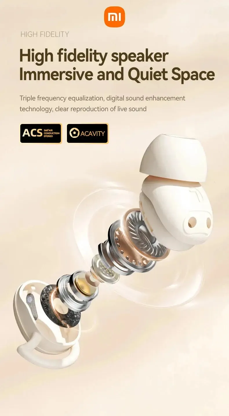 XIAOMI M72 New Sleeping Wireless Earbuds Mini Bluetooth5.4 Touch Cotrol In Ear Headphone comfortable Noise Reduction Headset