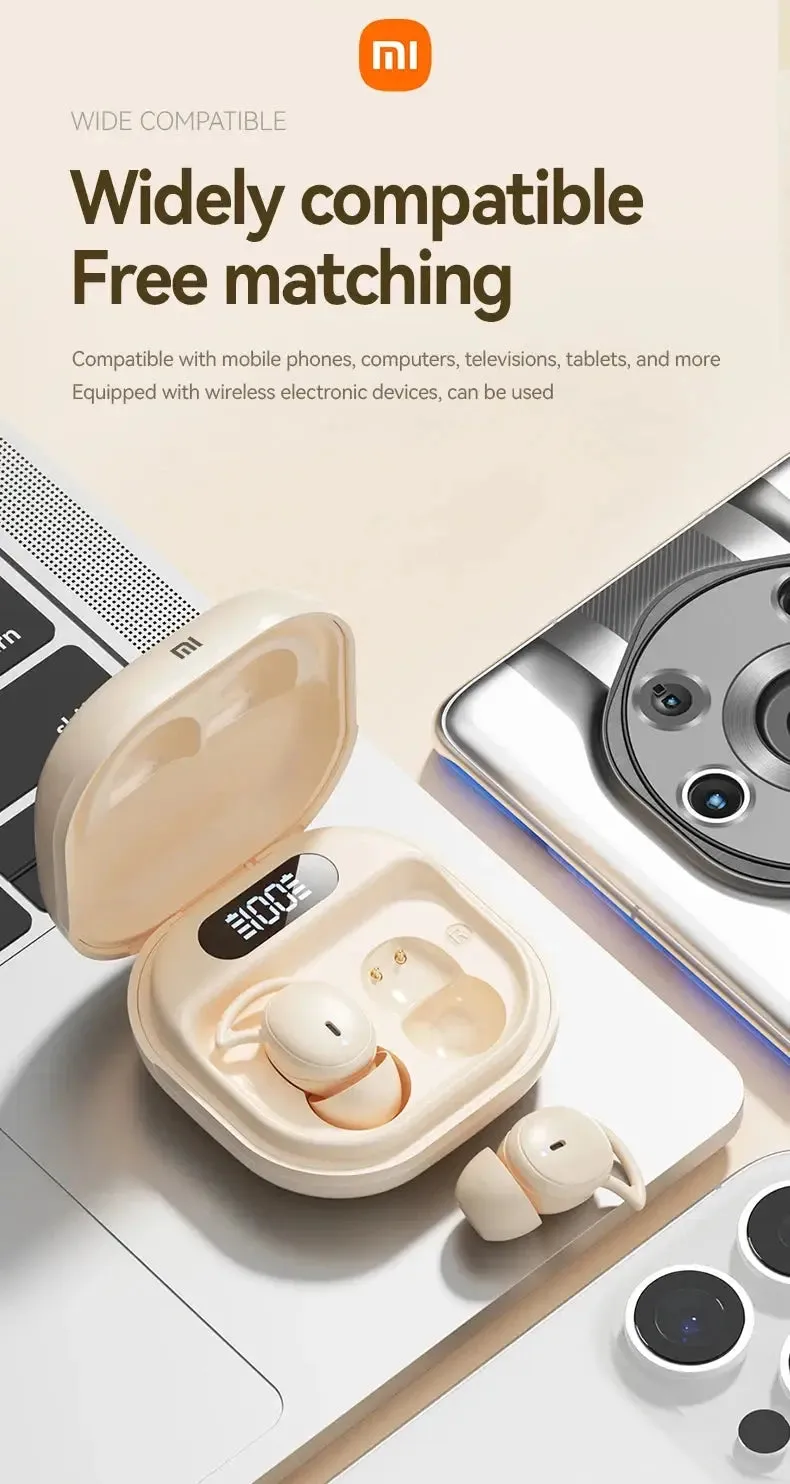 XIAOMI M72 New Sleeping Wireless Earbuds Mini Bluetooth5.4 Touch Cotrol In Ear Headphone comfortable Noise Reduction Headset
