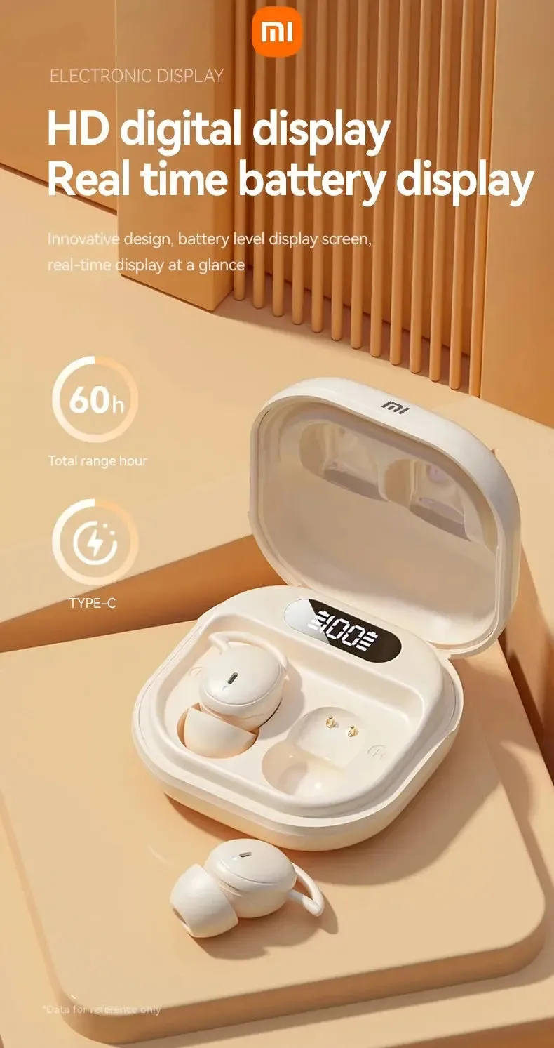 XIAOMI M72 New Sleeping Wireless Earbuds Mini Bluetooth5.4 Touch Cotrol In Ear Headphone comfortable Noise Reduction Headset