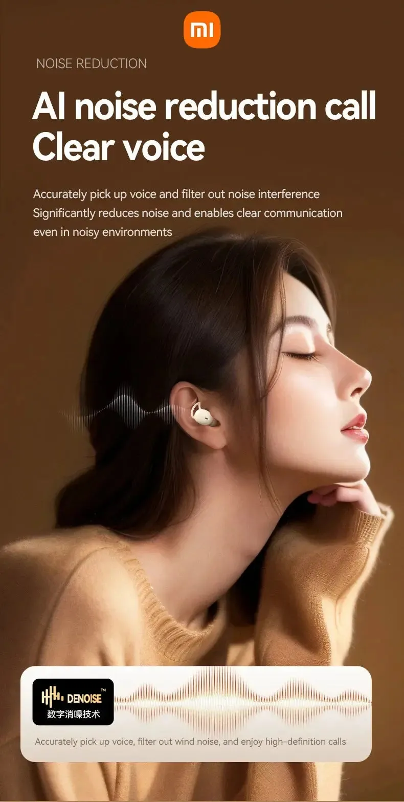 XIAOMI M72 New Sleeping Wireless Earbuds Mini Bluetooth5.4 Touch Cotrol In Ear Headphone comfortable Noise Reduction Headset