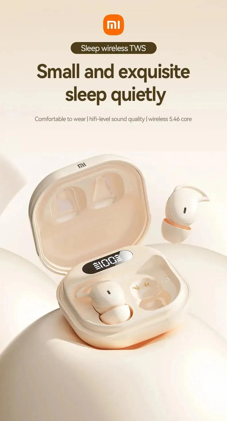 XIAOMI M72 New Sleeping Wireless Earbuds Mini Bluetooth5.4 Touch Cotrol In Ear Headphone comfortable Noise Reduction Headset