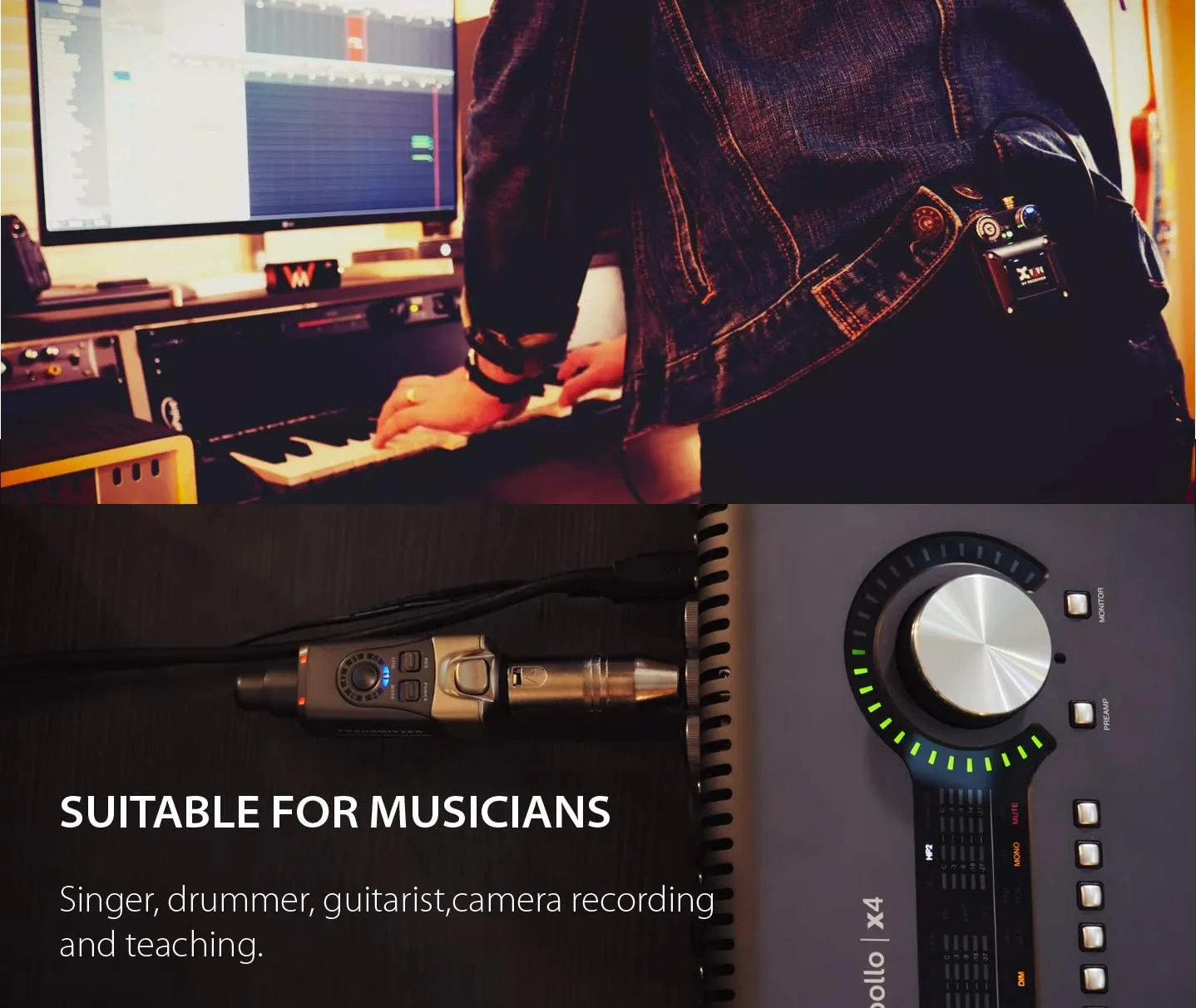 Xvive In-Ear Monitor Wireless System - 1x Transmitter & 2x Receivers