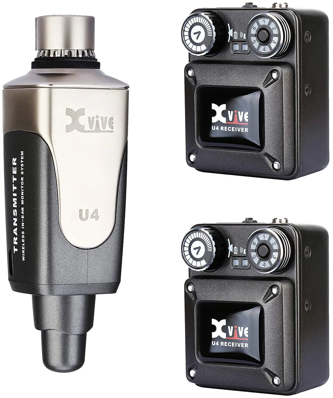 Xvive In-Ear Monitor Wireless System - 1x Transmitter & 2x Receivers