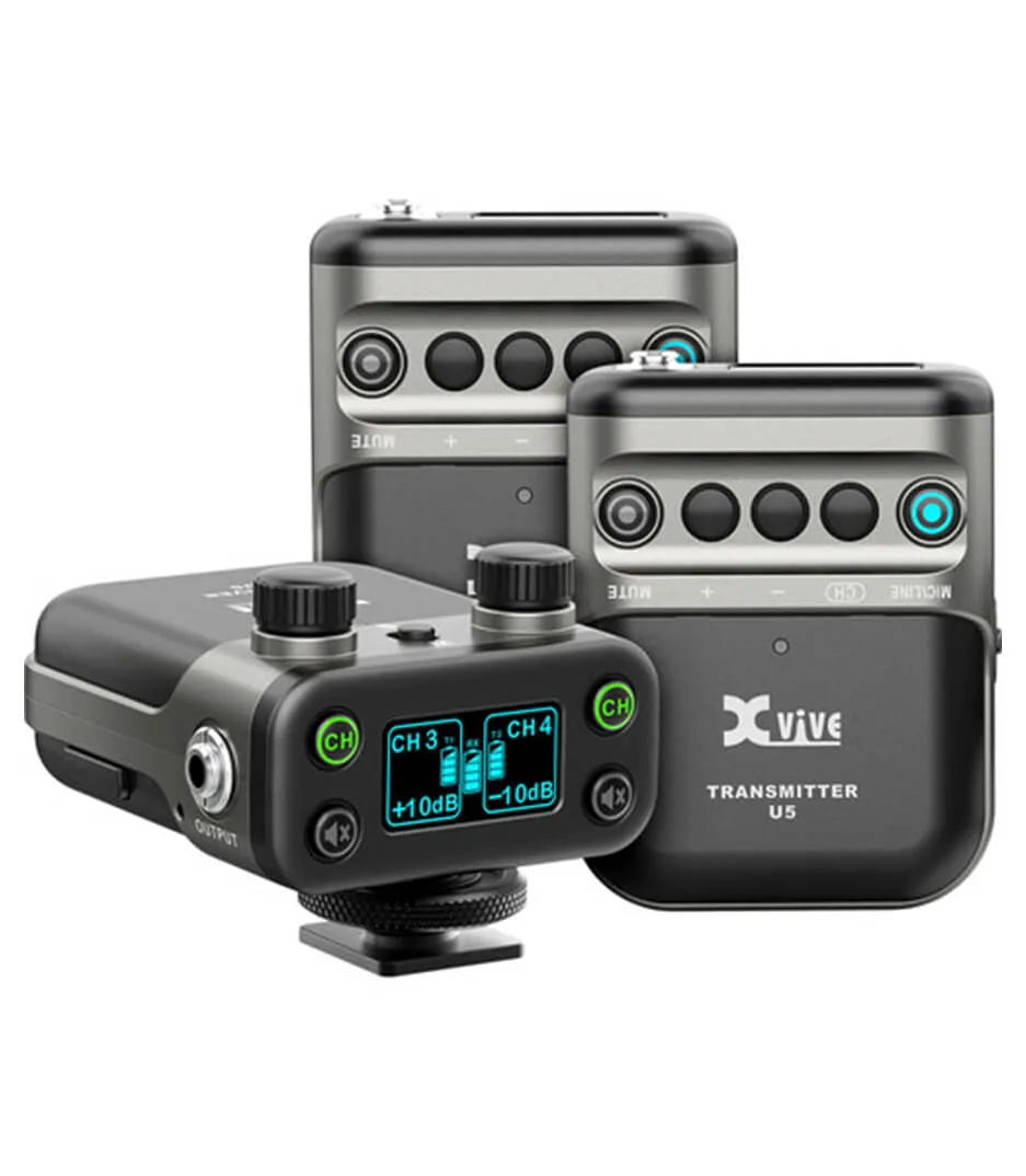 Xvive U5T2 Dual Channel Lavalier Microphone Wireless System for DSLR Cams