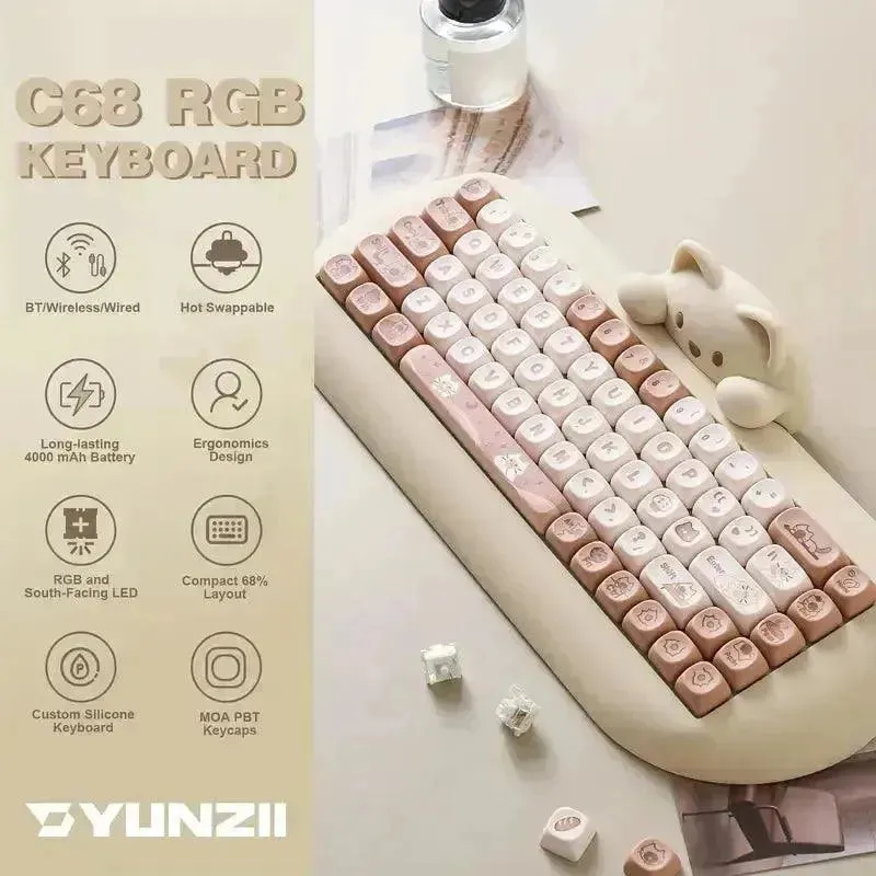 YUNZII C68 Wireless Mechanical Keyboard